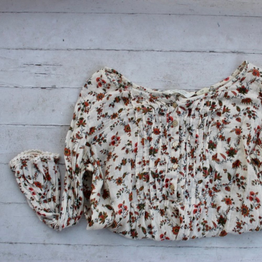 Floral Babydoll Shirt in Size S ~ Ralph Lauren